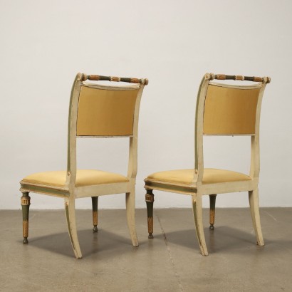 Paar Empire-Stühle Holz Italien XIX Jhd