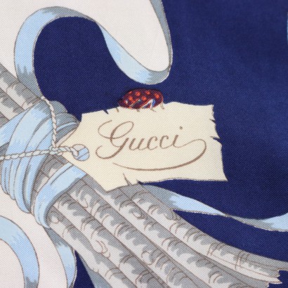 Gucci Vintage Foulard Seide Italien 1970er