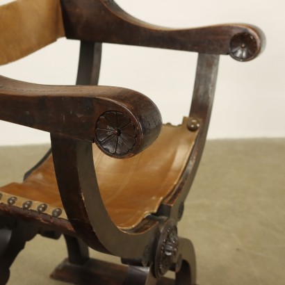 Chaise Style Néo-Renaissance Noyer Italie XX Siècle