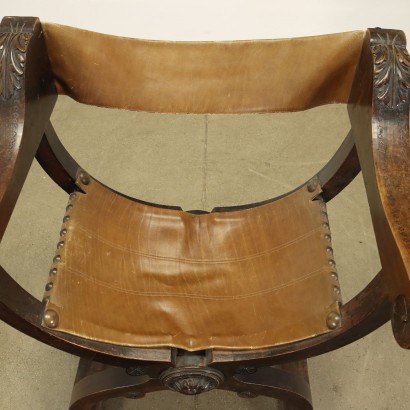 Chaise Style Néo-Renaissance Noyer Italie XX Siècle