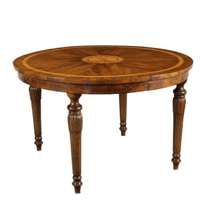 Tavolo Rotondo Apribile Neoclassico, Lombardia Ultimo Quarto XVIII Secolo, Antiquariato, Tavolini, dimanoinmano.it Tavolo Rotondo Apribile Neoclassico