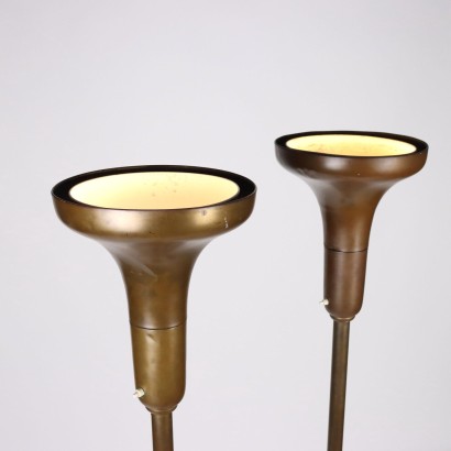 Paire de Lampadaires Luminator Laiton Italie Années 1940