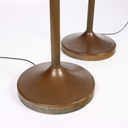 Paire de Lampadaires Luminator Laiton Italie Années 1940