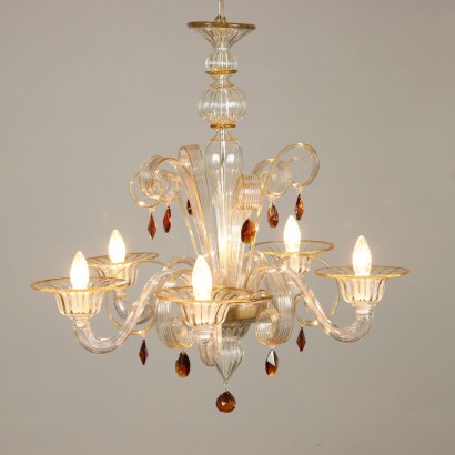 ANILLA0157291_918044 antiquariato, lampadario, antiquariato lampadari, lampadario antico, lampadario antico italiano, lampadario di antiquariato, lampadario neoclassico, lampadario del 800,Lampadario Pastorale in Vetro di Murano