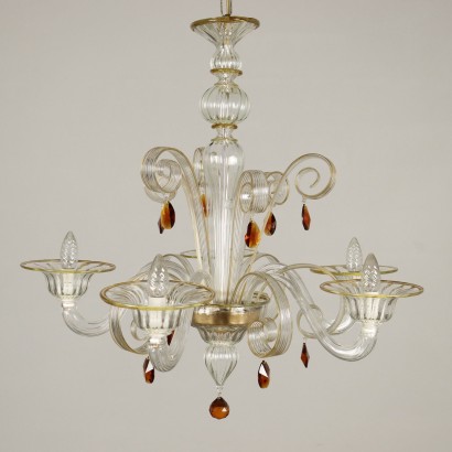 ANILLA0157291_918045 antiquariato, lampadario, antiquariato lampadari, lampadario antico, lampadario antico italiano, lampadario di antiquariato, lampadario neoclassico, lampadario del 800,Lampadario Pastorale in Vetro di Murano