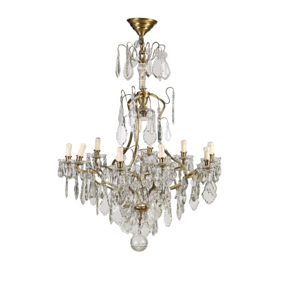 Chandelier Brass Italy XX Century