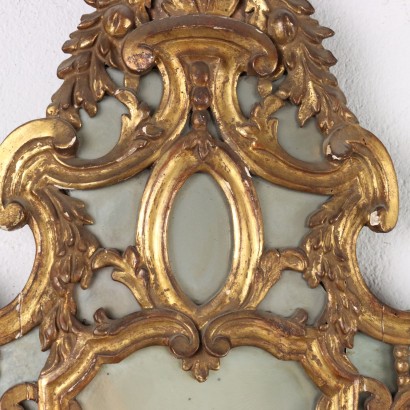 Paire de Miroirs Style Baroque Verre Italie XIX-XX Siècle