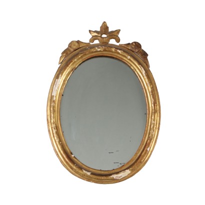 Miroir Ovale Bois Italie XIX-XX Siècle