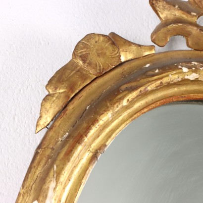 ANCOSP0157072_918521 antiquariato, specchiera, antiquariato specchiera, specchiera antica, specchiera antica italiana, specchiera di antiquariato, specchiera neoclassica, specchiera del 800 - antiquariato, cornice, antiquariato cornice, cornice antica, cornice antica italiana, cornice di antiquariato, cornice neoclassico, cornice del 800,Specchiera Ovale in Legno Dorato
