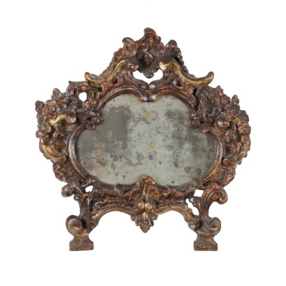 Barocker Spiegel Holz Italien XVIII Jhd