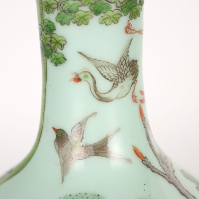 Paire de Vases Porcelaine Chine XX Siècle