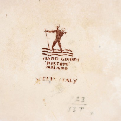 Groupe de 4 Assiettes R. Ginori Céramique Italie Années 1920-1930