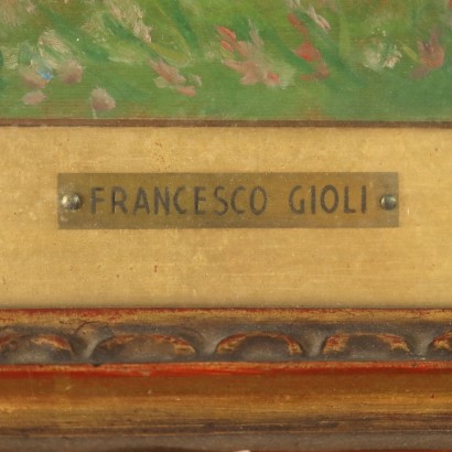 F. Gioli Öl auf dem Tisch Italien 1875