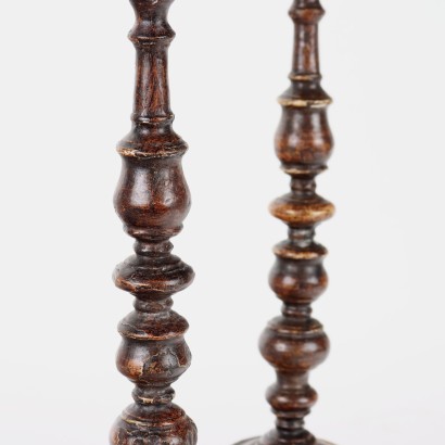 Group of 3 Pair of Torch-Holders Wood Italy XVIII Century