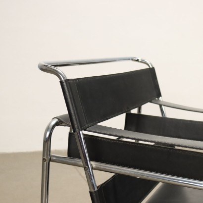 Sessel im Stil von Marcel Breuer Leder Italien 1980er