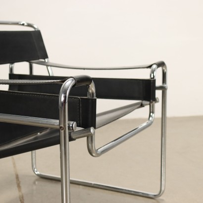 Sessel im Stil von Marcel Breuer Leder Italien 1980er