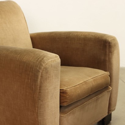 Pair of Armchairs Velvet Italy 1940s