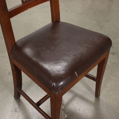 Group of 5 Directoire Chairs Walnut Italy XVIII-XIX Century