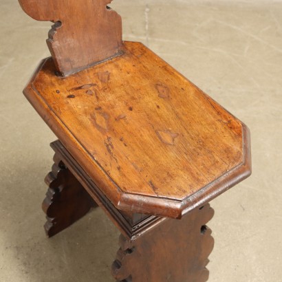 Group of 4 Baroque Stools Walnut Italy XVII Century