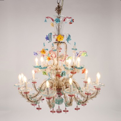 Murano Chandelier Glass Italy XX Century