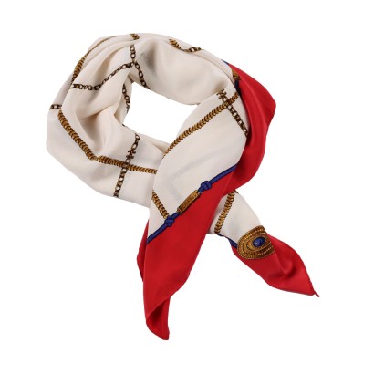 moda vintage, moda chanel, foulard chanel, foulard seta, moda parigi, vintage parisi,Foulard Vintage Chanel