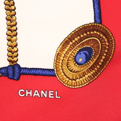 moda vintage, moda chanel, foulard chanel, foulard seta, moda parigi, vintage parisi,Foulard Vintage Chanel
