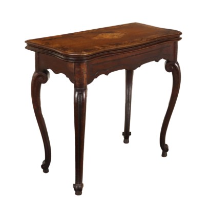 Table Pliante Baroque Bois Italie XVIII Siècle