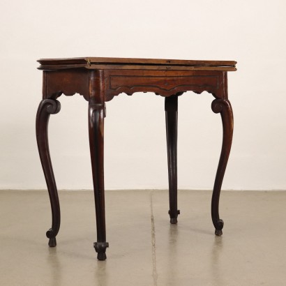 Table Pliante Baroque Bois Italie XVIII Siècle