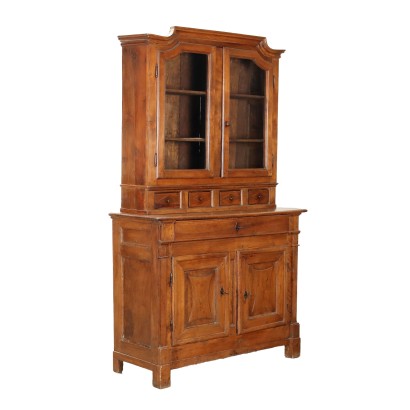 Credenza a Doppio Corpo Impero, Piemonte Inizio XIX Secolo, Antiquariato, Librerie e vetrine, dimanoinmano.it antiquariato, vetrina, antiquariato vetrina, vetrina antica, vetrina antica italiana, vetrina di antiquariato, vetrina neoclassica, vetrina del 800,Credenza a Doppio Corpo Impero