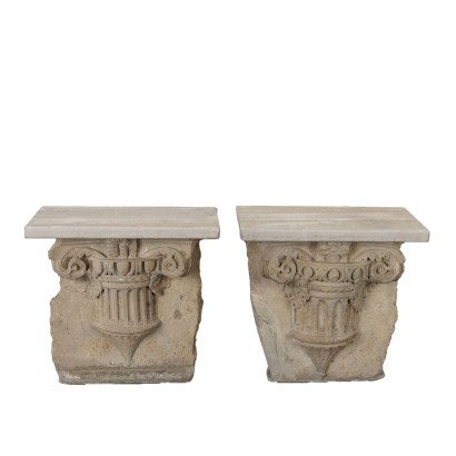 Pair of Shelves Serena Stone Italy XX Century