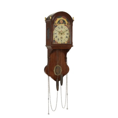 Pendola da Parete a Fasi Lunari, Inghilterra Seconda Metà XIX Secolo, Antiquariato, Oggettistica, dimanoinmano.it antiquariato, orologio, antiquariato orologio, orologio antico, orologio antico italiano, orologio di antiquariato, orologio neoclassico, orologio del 800, orologio a pendolo, orologio da parete,Pendola da Parete a Fasi Lunari