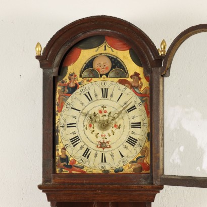 antiquariato, orologio, antiquariato orologio, orologio antico, orologio antico italiano, orologio di antiquariato, orologio neoclassico, orologio del 800, orologio a pendolo, orologio da parete,Pendola da Parete a Fasi Lunari