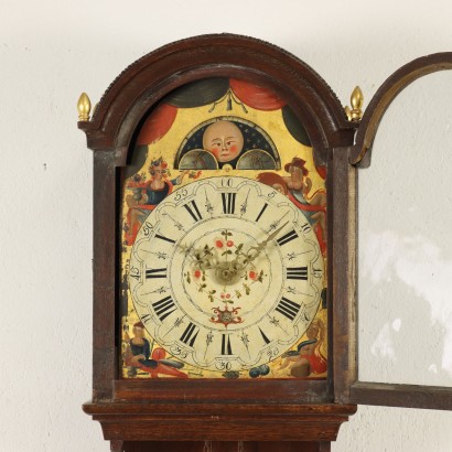 OGANOG0155959_921633 antiquariato, orologio, antiquariato orologio, orologio antico, orologio antico italiano, orologio di antiquariato, orologio neoclassico, orologio del 800, orologio a pendolo, orologio da parete,Pendola da Parete a Fasi Lunari