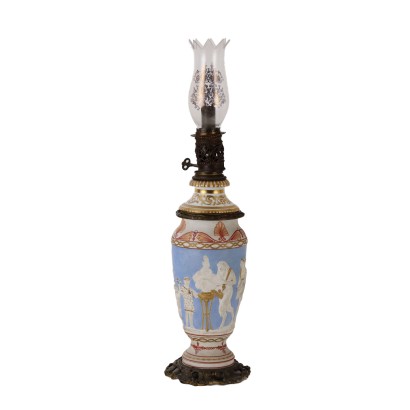 Oil Lamp Ceramic Europe XIX Century