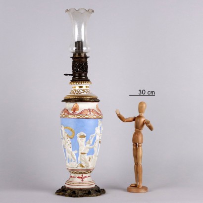 Oil Lamp Ceramic Europe XIX Century