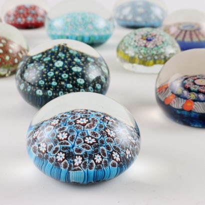 Group of 11 Paperweights Murano Glass Italy XX Century