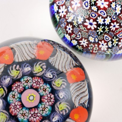 Group of 11 Paperweights Murano Glass Italy XX Century