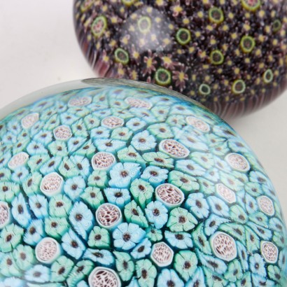 Group of 11 Paperweights Murano Glass Italy XX Century