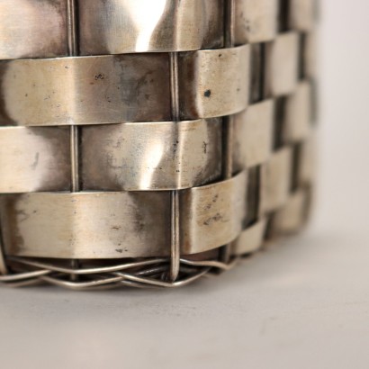 Breadstick Holder Petruzzi & Branca Silver Italy 1960s