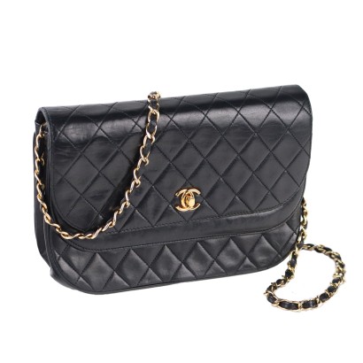Vintage Chanel Bag Leather France 1990s Clothing House Linens Vintage dimanoinmano
