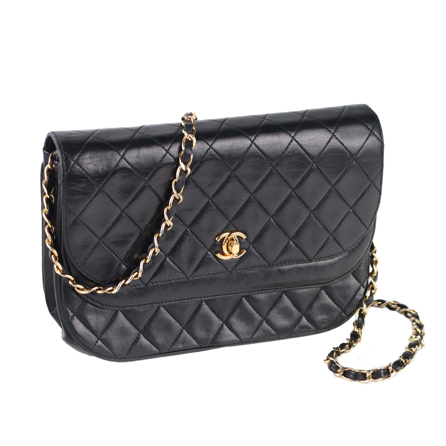Sac Vintage Chanel Cuir France Annees 1990 Vetements Linge de Maison Antiques Vintage dimanoinmano