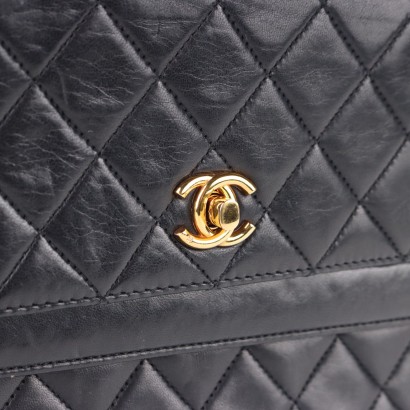 Sac Vintage Chanel Cuir France Années 1990