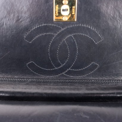 Sac Vintage Chanel Cuir France Années 1990