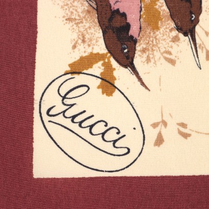 Gucci Scarf Silk Italy 1960s