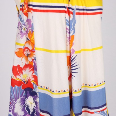 Vintage Sommerkleid Baumwolle Gr. 42 Italien 1980er