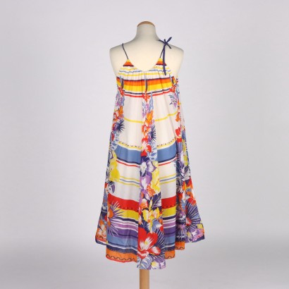 Vintage Sommerkleid Baumwolle Gr. 42 Italien 1980er