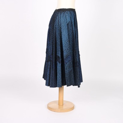 Vintage Jacquard Skirt Silk Size 14 Italy