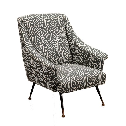 Fauteuil Tissu Italie Années 1960