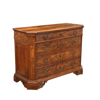 Commode Baroque Noyer Italie XVIII Siècle