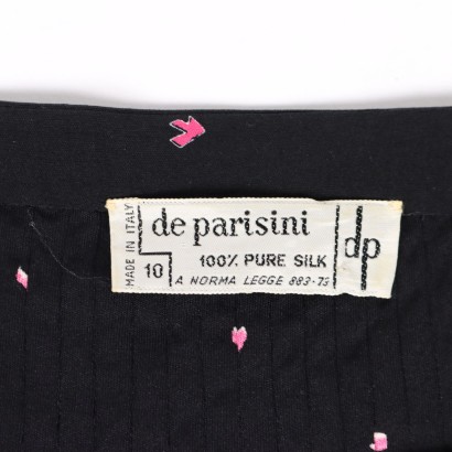 De Parisini Vintage Kleid Seide Italien 1970er